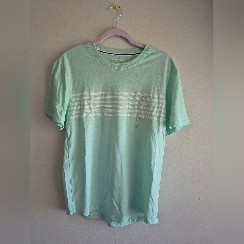 NEW WITHOUT TAGS Men's Mint Striped T Shirt